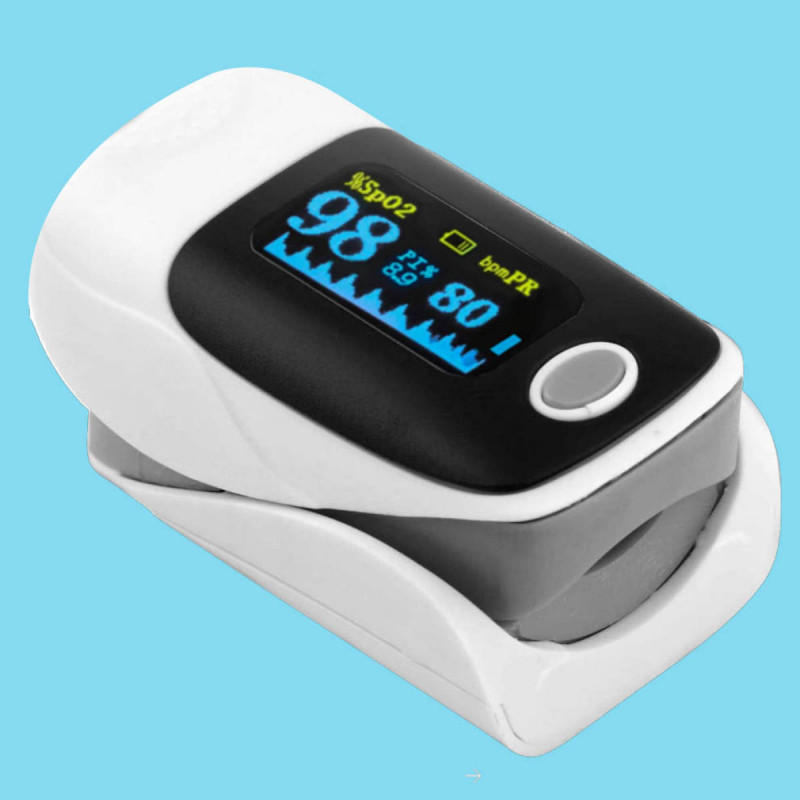 Oximeter - Pulsiossimetro da dito, sensore digitale di ossigeno nel sangue e pulsazioni, con allarme SPO2 efarma.al - 2