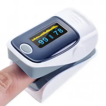 Oximeter - Pulsiossimetro da dito, sensore digitale di ossigeno nel sangue e pulsazioni, con allarme SPO2 https://efarma.al/it/ 
