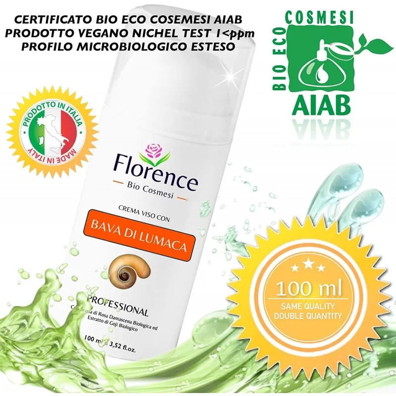 Florence Snail Secretion Filtrate Face Cream 100ml Florence Organics - 5