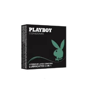 Playboy Lubricated 3 in 1 Condoms efarma.al - 1