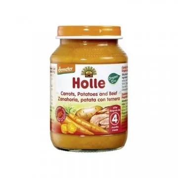 Holle – Pure me karrota, patate dhe mish viçi (4m+) Holle - 1
