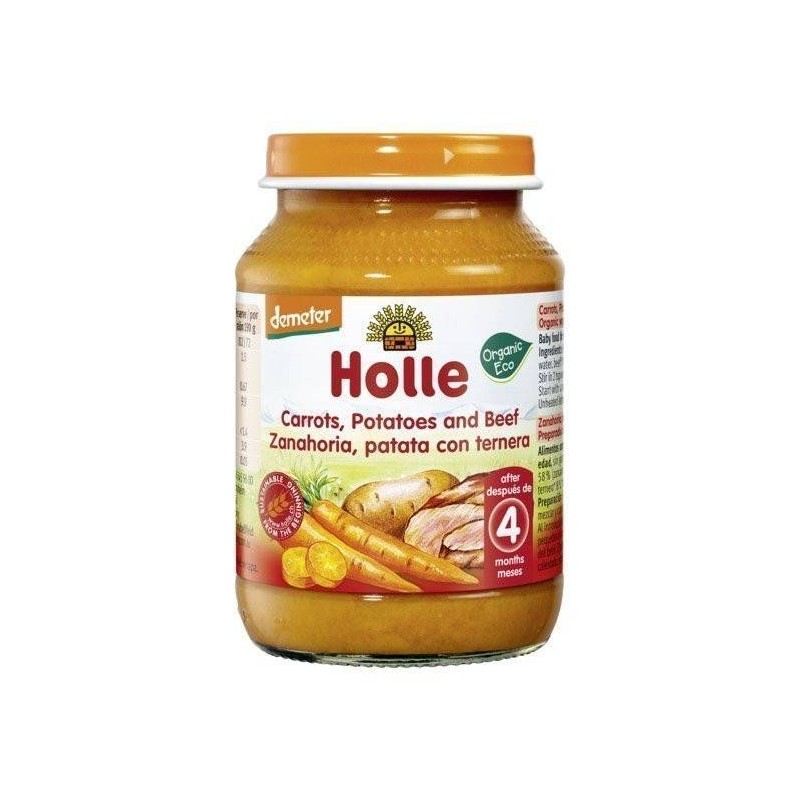Holle - Pure me karrota, patate dhe mish viçi (4m+) Holle - 1