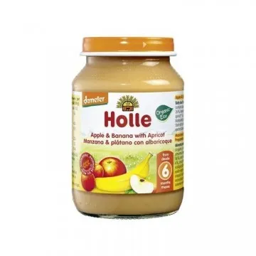 Holle – Pure me mollë, banane dhe kajsi (6m+) Holle - 1