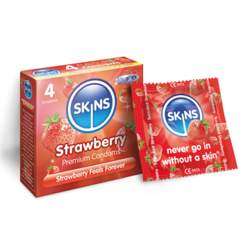 Skins Condoms Fragola 4 Pack