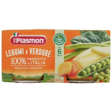 Plasmon Legumi e Verdure Omogeneizzato 2 x 80 g Plasmon - 1