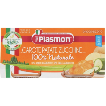 Plasmon Carote Patate Zucchine Omogeneizzato 2 x 80 g Plasmon - 1