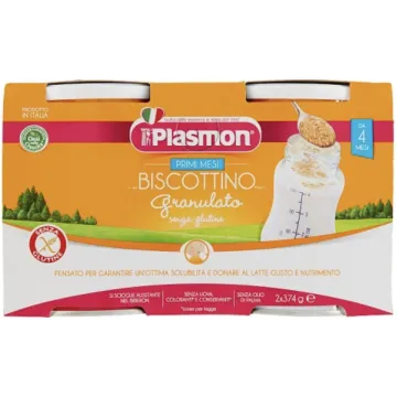 Plasmon Primi Mesi Biscottino Granulato senza glutine 2 x 374 g Plasmon - 1