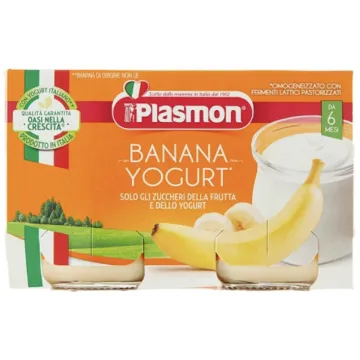 Plasmon Banana Yogurt Omogeneizzato con Fermenti Lattici Pastorizzati 2 x 120 g Plasmon - 1