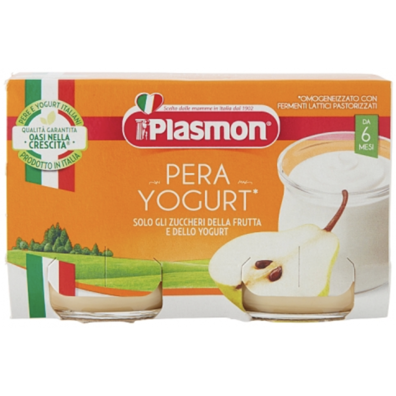 Plasmon Pera Yogurt Omogeneizzato con Fermenti Lattici Pastorizzati 2 x 120 g Plasmon - 1