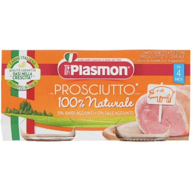Plasmon Prosciutto Omogeneizzato con Prosciutto* e Cereale 2 x 80 g Plasmon - 1