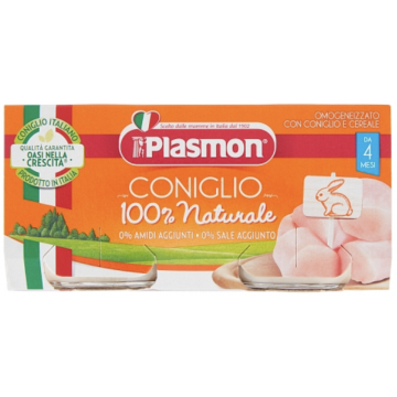 Plasmon Coniglio Omogeneizzato coniglio e Cereale 2 x 80 g Plasmon - 1