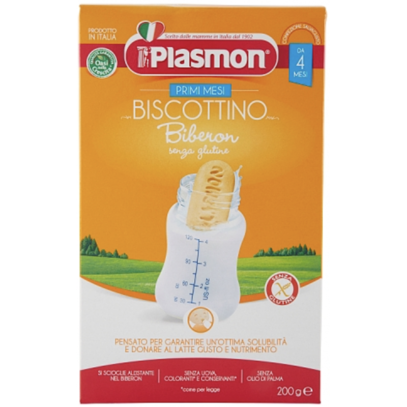 Plasmon Primi Messi Biscottino Biberon senza glutine 200 g Plasmon