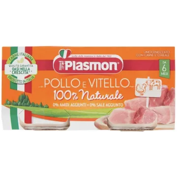 Plasmon Pollo e Vitello Omogeneizzato con Carne e Cereale 2 x 80 g Plasmon - 1