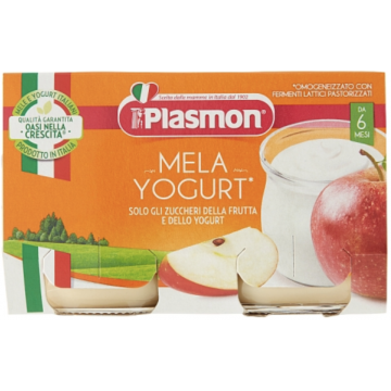 Plasmon Mela Yogurt Omogeneizzato con Fermenti Lattici Pastorizzati 2 x 120 g Plasmon - 1