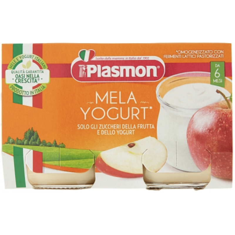 Plasmon Mela Yogurt Omogeneizzato con Fermenti Lattici Pastorizzati 2 x 120 g Plasmon - 1