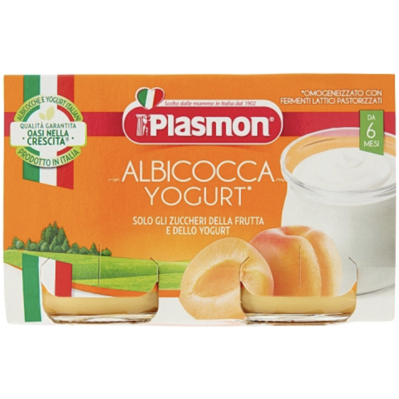Plasmon Albicocca Yogurt Omogeneizzato con Fermenti Lattici Pastorizzati 2 x 120 g Plasmon - 1