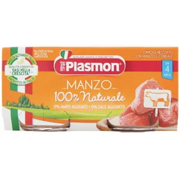 Plasmon Manzo Omogeneizzato con Manzo e Cereale 2 x 80 g Plasmon - 1